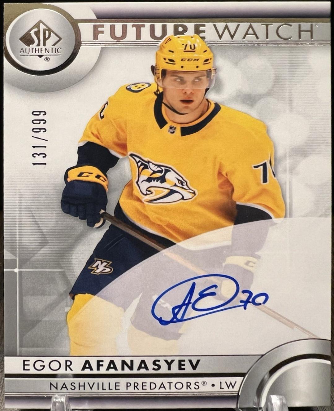 Egor Afanasyev #122 2023 Sp Authentic Hockey