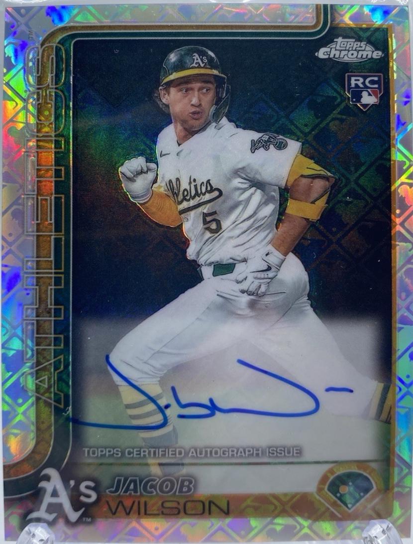 Jacob Wilson #RA-JWI 2025 Topps Chrome Logofractor Rookie Autograph Baseball