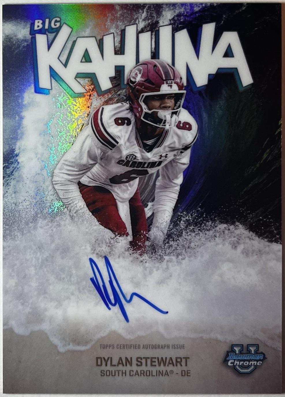 Dylan Stewart #BK-DS 2025 Bowman University Chrome Football The Big Kahuna Autographs