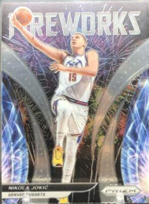 Nikola Jokic #5 Basketball Cards 2021 Panini Prizm Fireworks