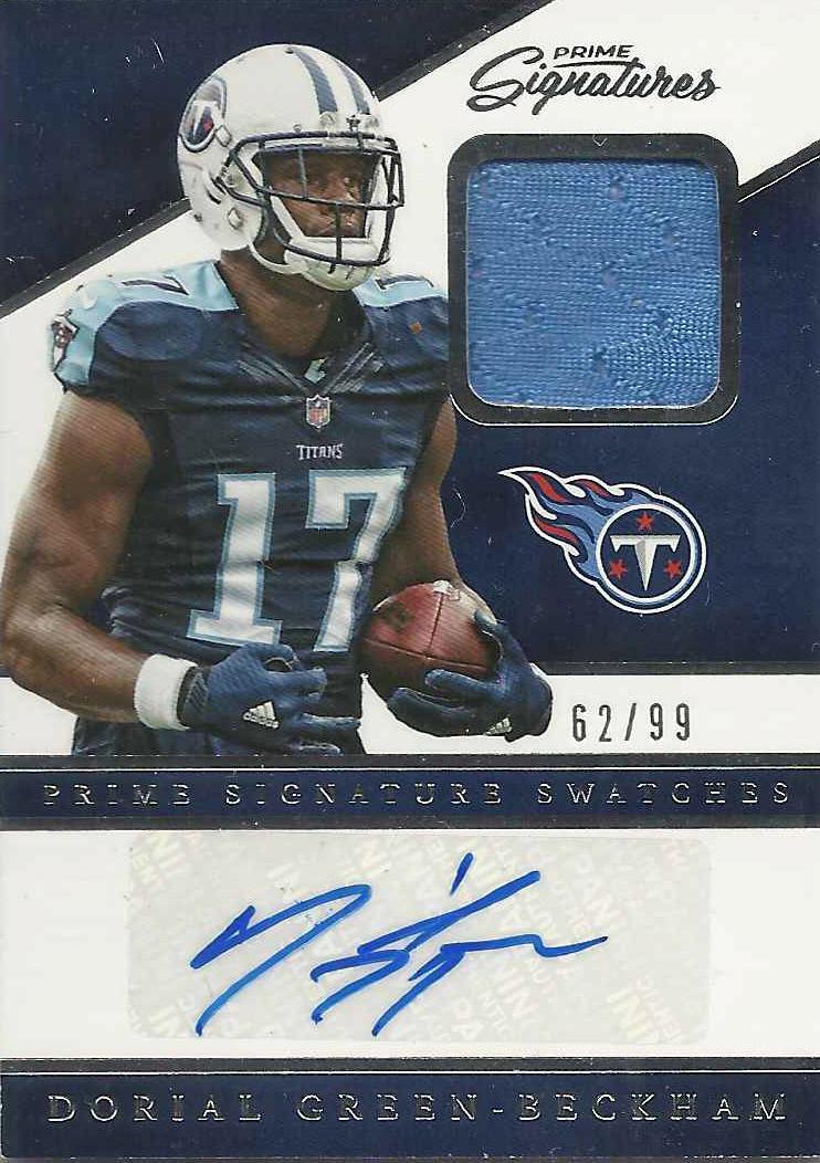 Dorial Green Beckham #PSS-DG Football Cards 2016 Panini Prime Signatures Swatches