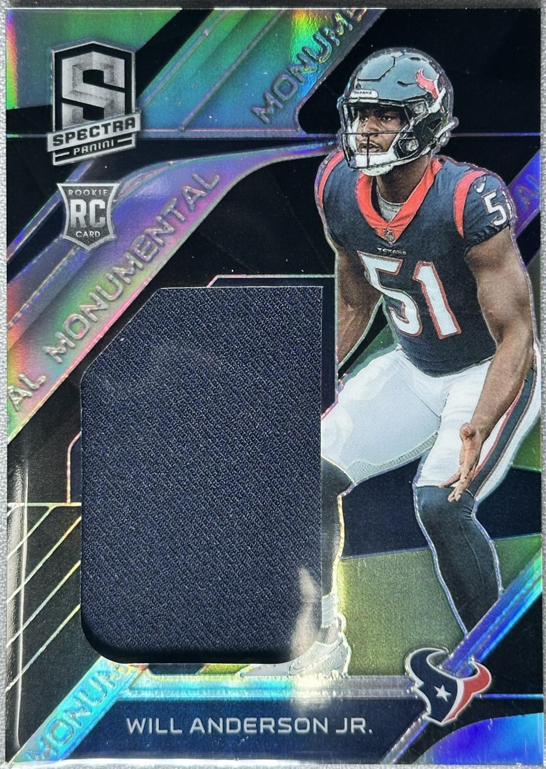 Will Anderson Jr. #3 Football Cards 2023 Panini Spectra Monumental Memorabilia