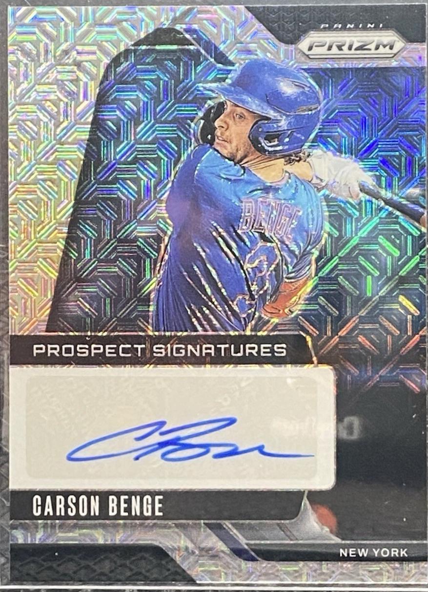 Carson Benge [Mojo] #PS-CB Prices | 2025 Panini Prizm Prospect ...