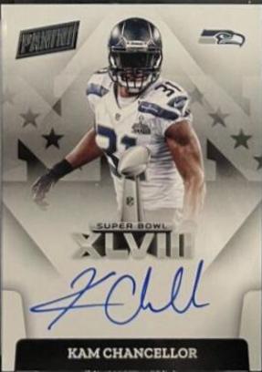 Kam Chancellor #SBXLVIIIKC Football Cards 2022 Panini Select Super Bowl Signatures