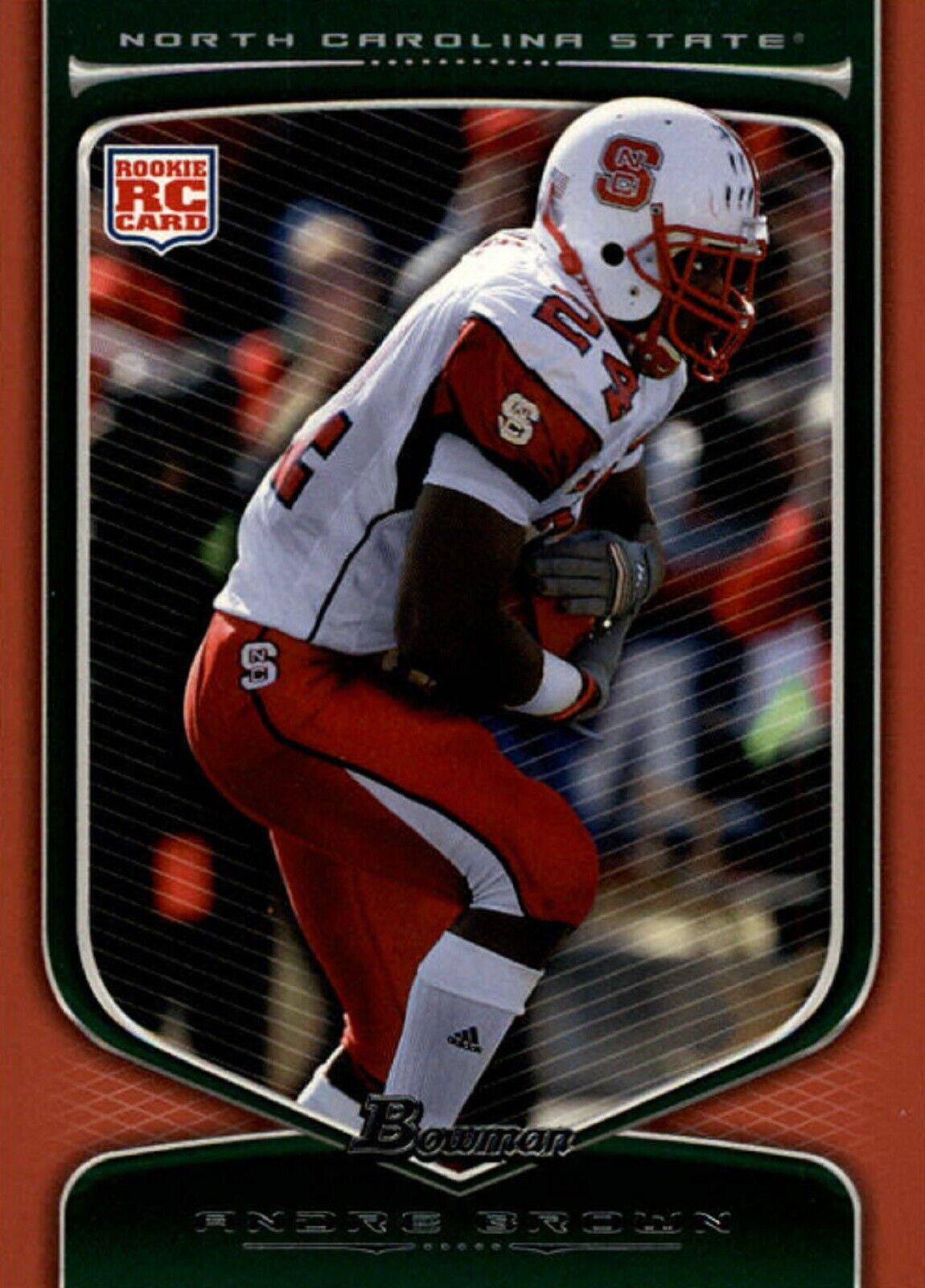 Andre Brown #180 Football Cards 2009 Bowman Draft
