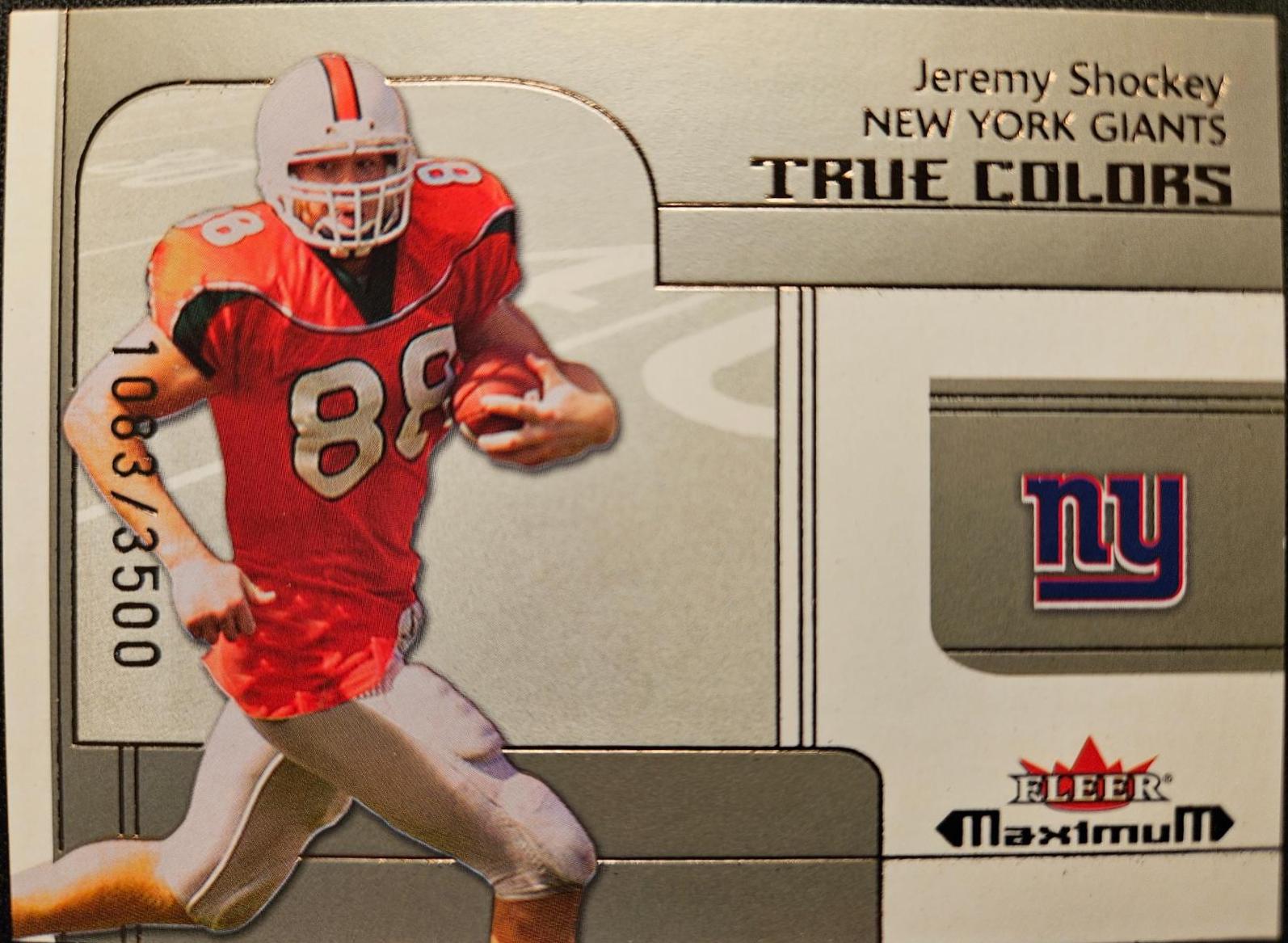 Jeremy Shockey #271 2002 Fleer Maximum Football