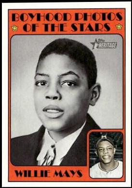 Willie Mays #72TBPS-5 Baseball Cards 2021 Topps Heritage Minor League