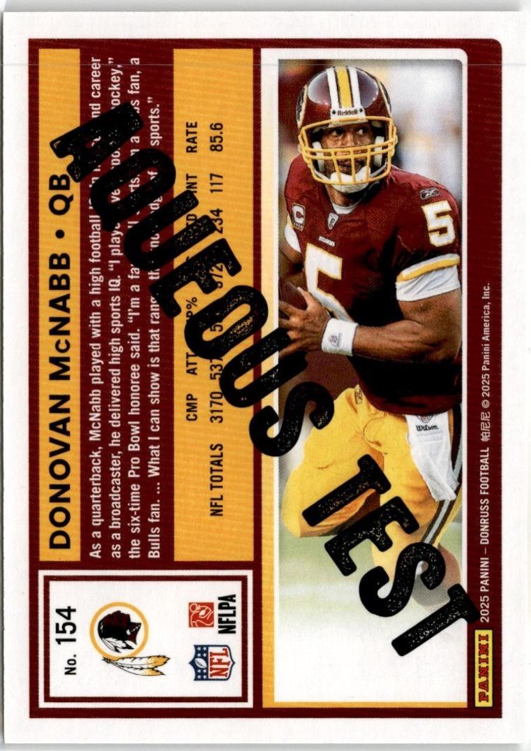 Donovan McNabb #154 2025 Panini Donruss Football