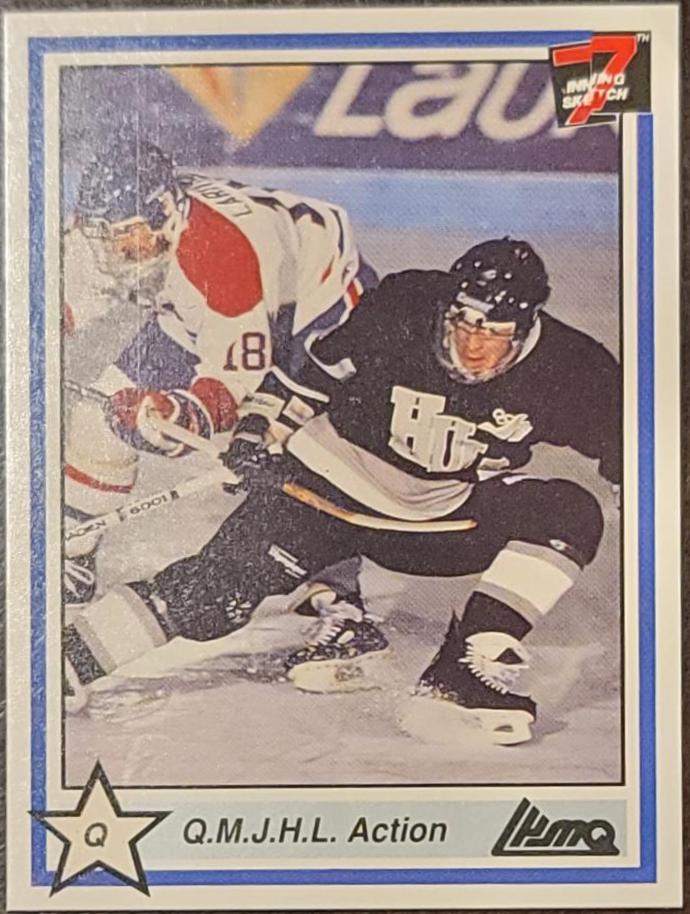 Q.M.J.H.L. Action #143 1990 7th Inning Sketch Lhjmq Hockey