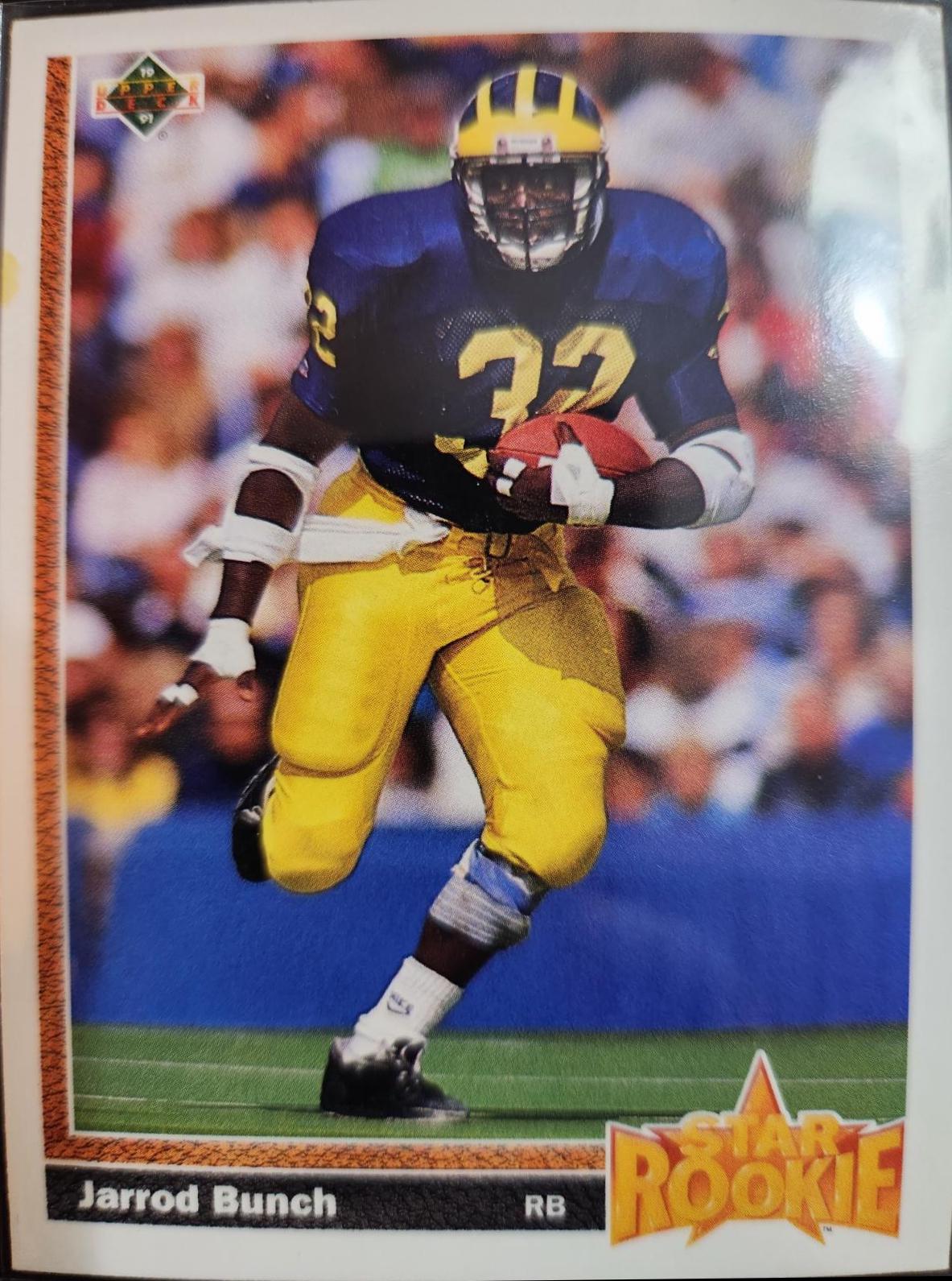 Jarrod Bunch #25 Football Cards 2001 Upper Deck