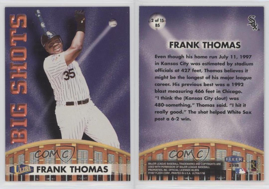 Frank Thomas #2 Baseball Cards 1998 Ultra Big Shots
