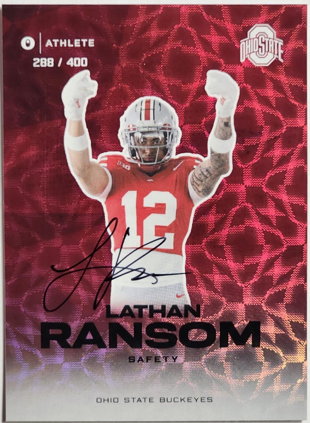 Lathan Ransom #191 2023 Onit Athlete Ohio State Buckeyes Football