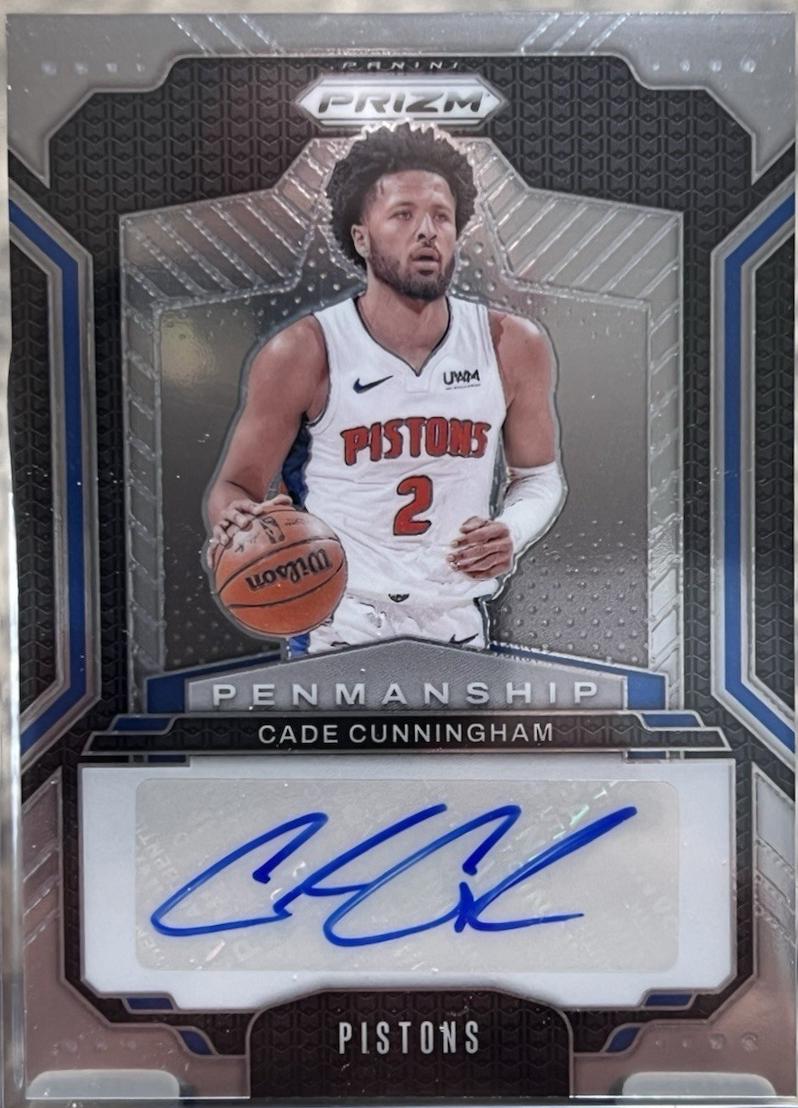 Cade Cunningham #36 Basketball Cards 2024 Panini Prizm Penmanship