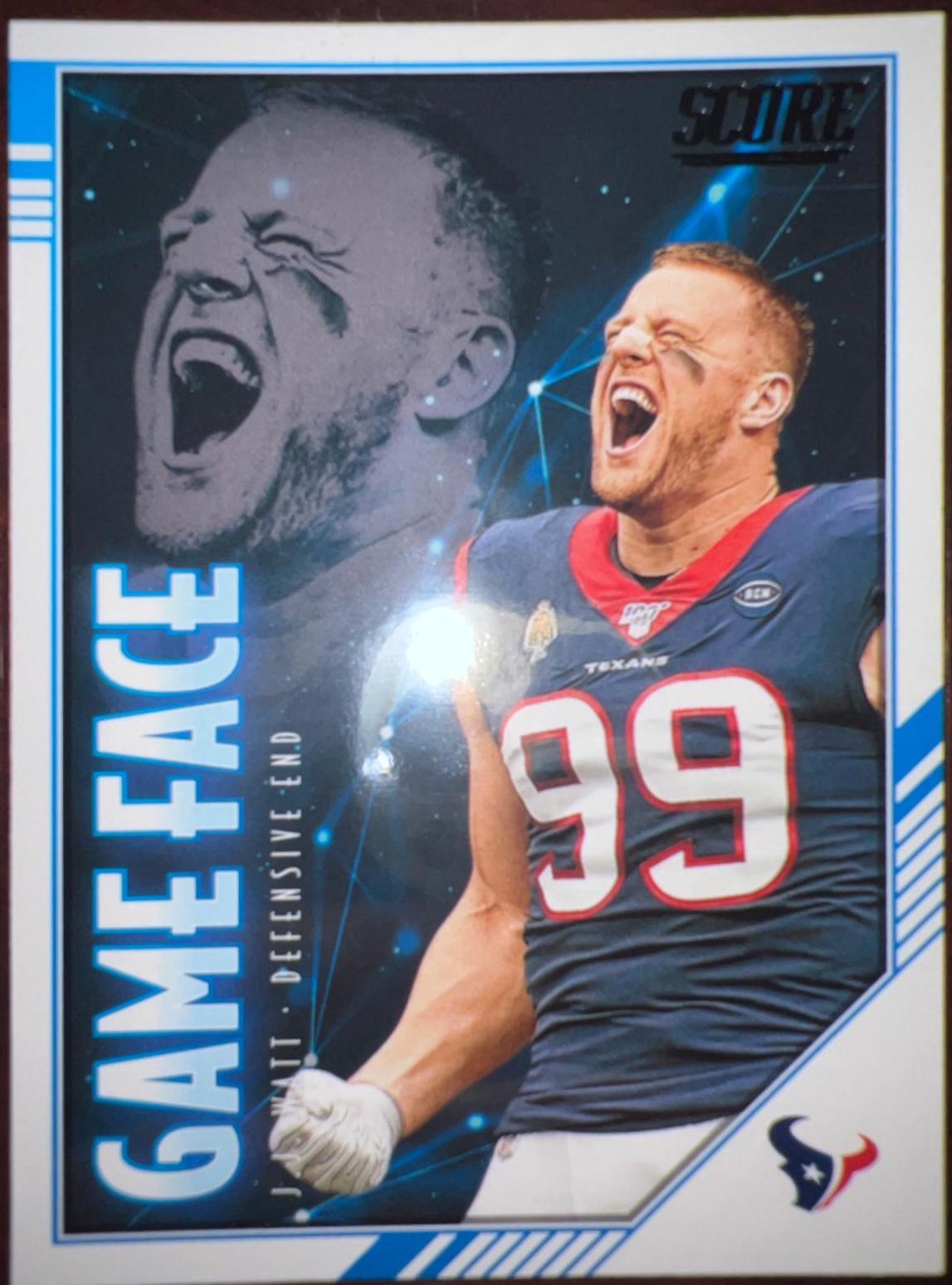 J.J. Watts #GF-JW Football Cards 2020 Panini Score Game Face