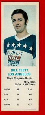 Bill Flett Hockey Cards 1970 Dad's Cookies