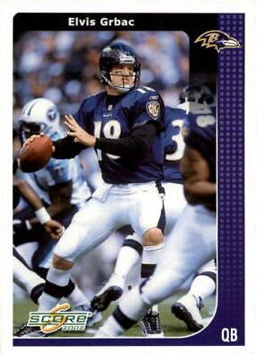 Elvis Grbac #19 2002 Panini Score Football