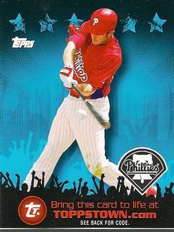 Chase Utley #TTT50 Baseball Cards 2009 Topps Toppstown