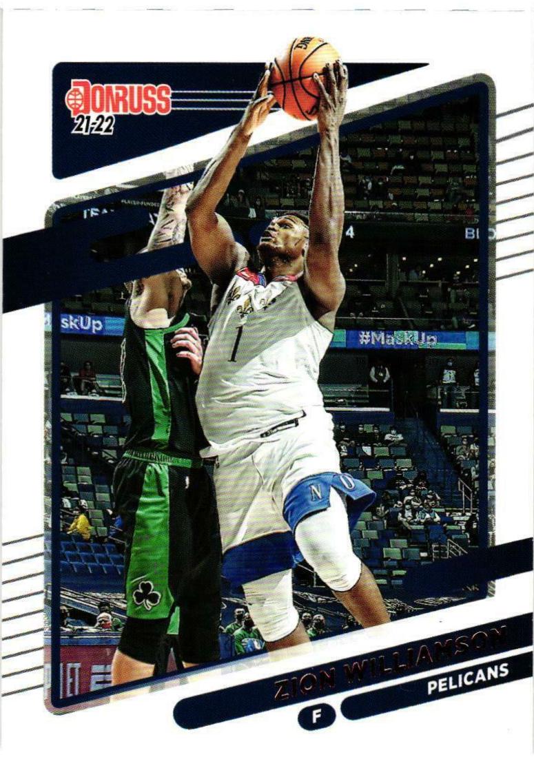 Zion Williamson #189 Basketball Cards 2021 Panini Donruss