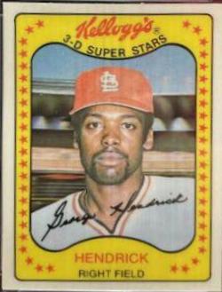 George Hendrick #35 Baseball Cards 1981 Kellogg's