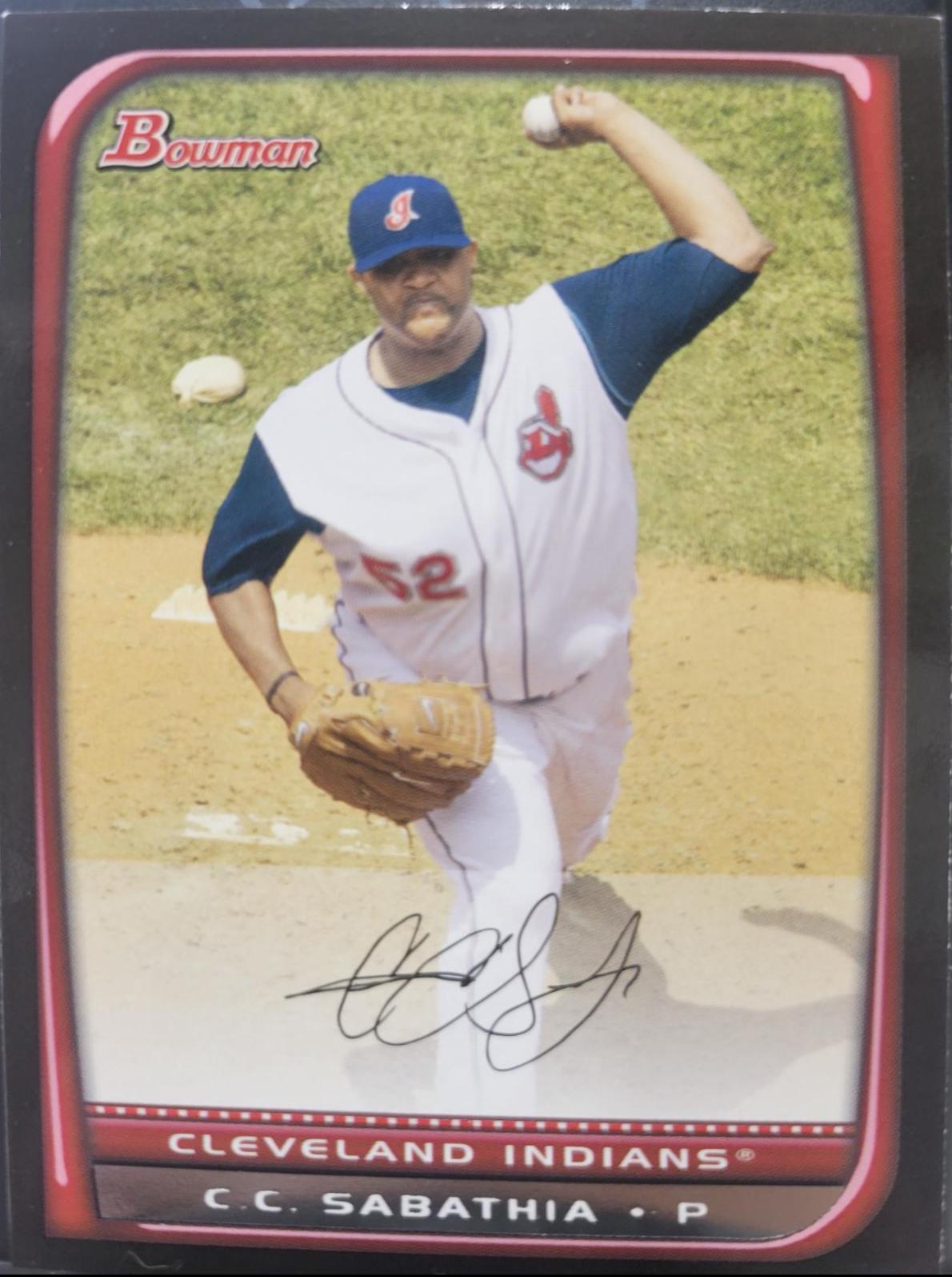 C.C. Sabathia #25 Baseball Cards 2008 Bowman