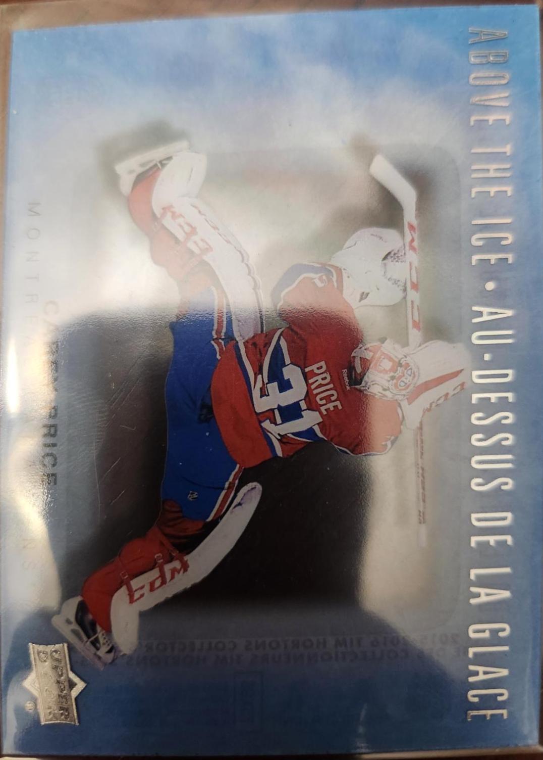 Carey Price #AI-CP Hockey Cards 2015 Upper Deck Tim Hortons Collector's Series Above the Ice