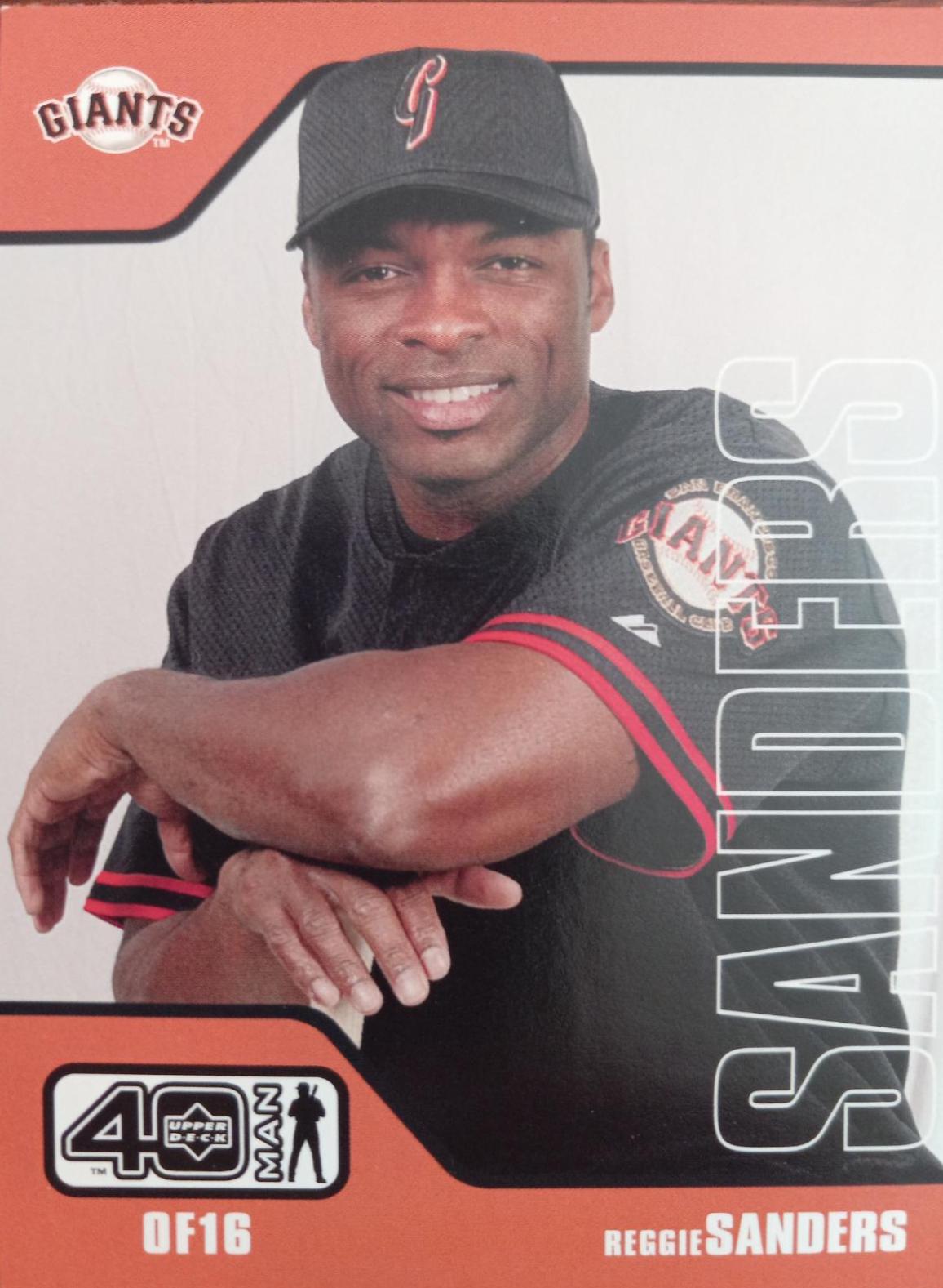 Reggie Sanders #762 Baseball Cards 2002 Upper Deck 40 Man