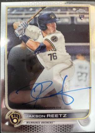 Jakson Reetz #RA-JRE Baseball Cards 2022 Topps Chrome Rookie Autographs
