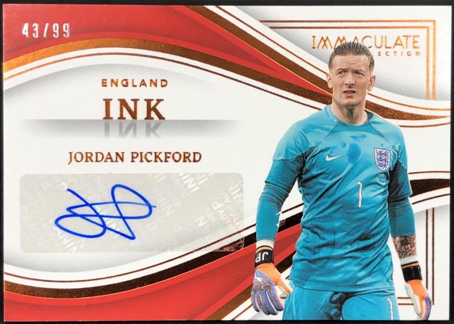 Jordan Pickford #6 Soccer Cards 2023 Panini Immaculate Ink