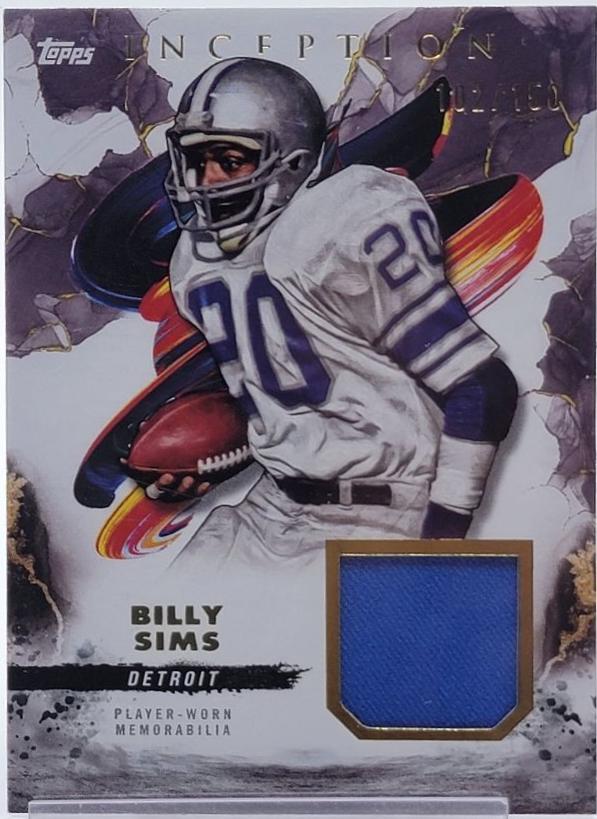 Billy Sims #RC-BS Football Cards 2024 Topps Inception Relic