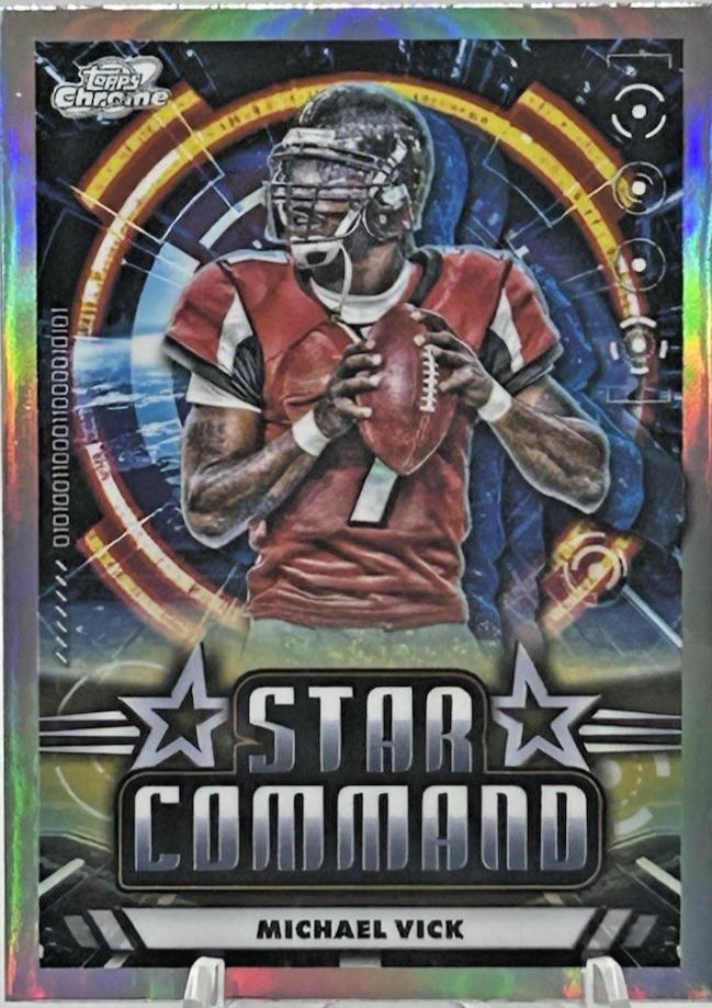 Michael Vick #SC-2 Football Cards 2024 Topps Cosmic Chrome Star Command