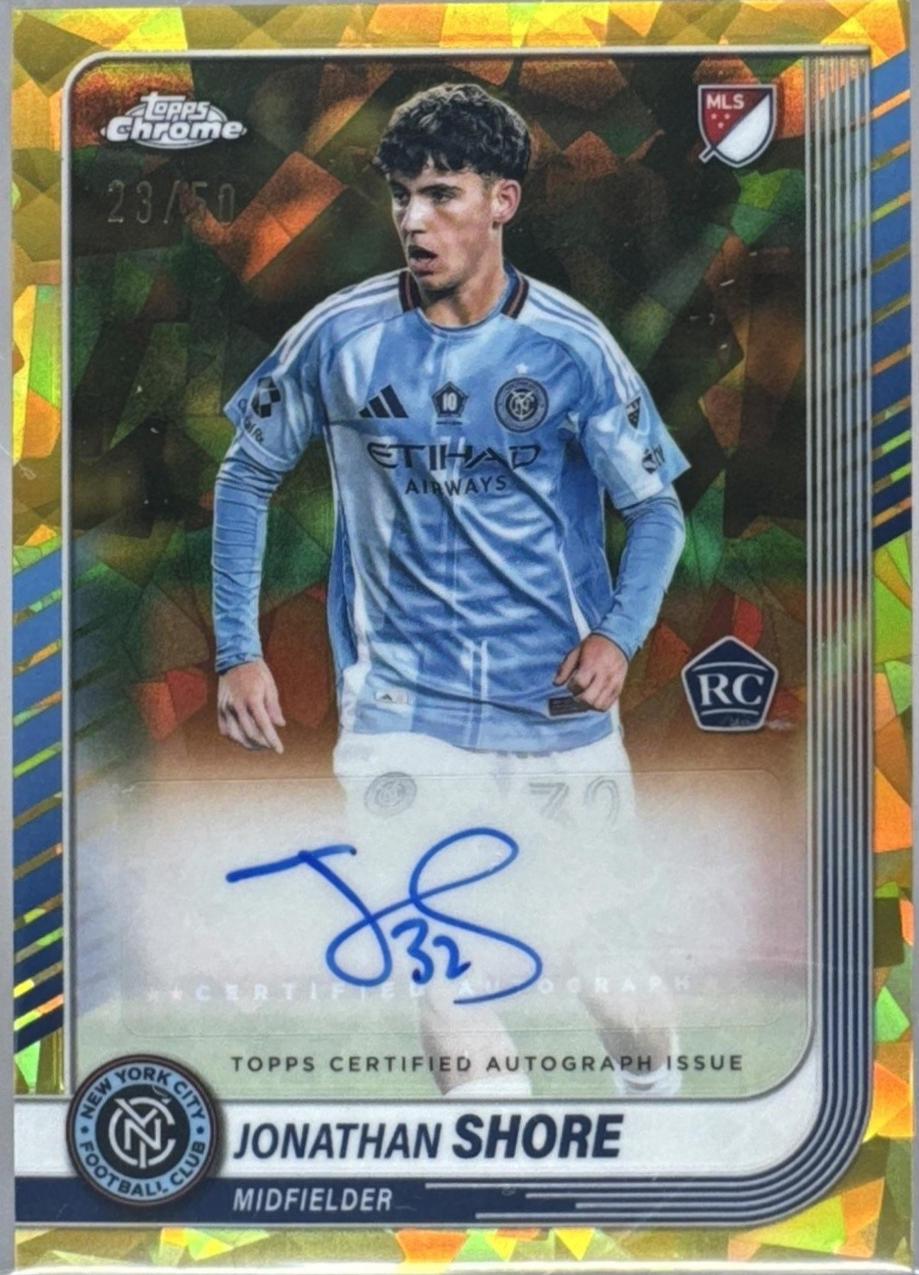 Jonathan Shore #CA-JS 2025 Topps Chrome Sapphire MLS Autograph