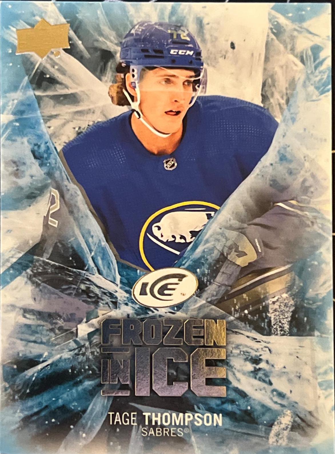 Tage Thompson #FI-44 Hockey Cards 2023 Upper Deck Ice Hockey Frozen in Ice