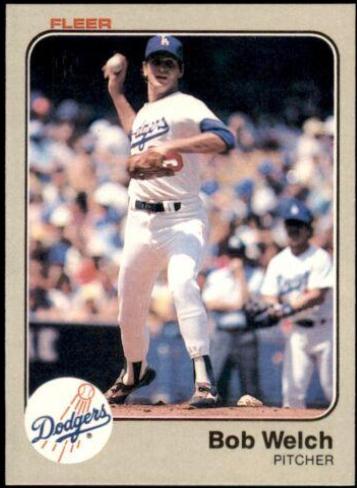 Bob Welch #225 Baseball Cards 1983 Fleer