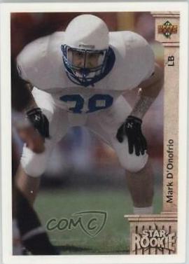Mark D'Onofrio #18 Football Cards 1992 Upper Deck