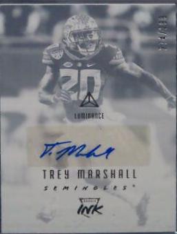 Trey Marshall #RI-TRM 2018 Panini Luminance Football Rookie Ink