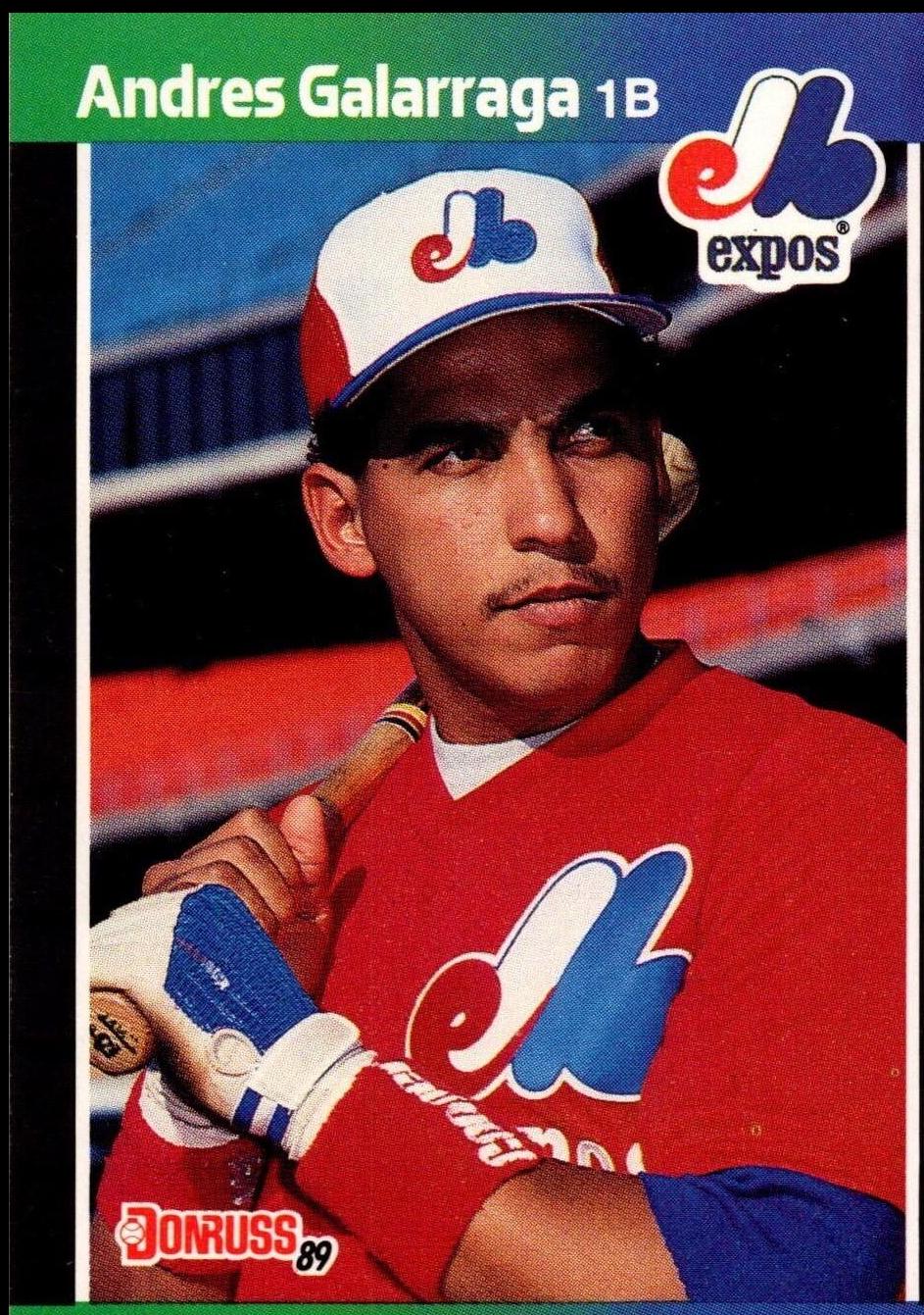 Andres Galarraga #130 Baseball Cards 1989 Donruss