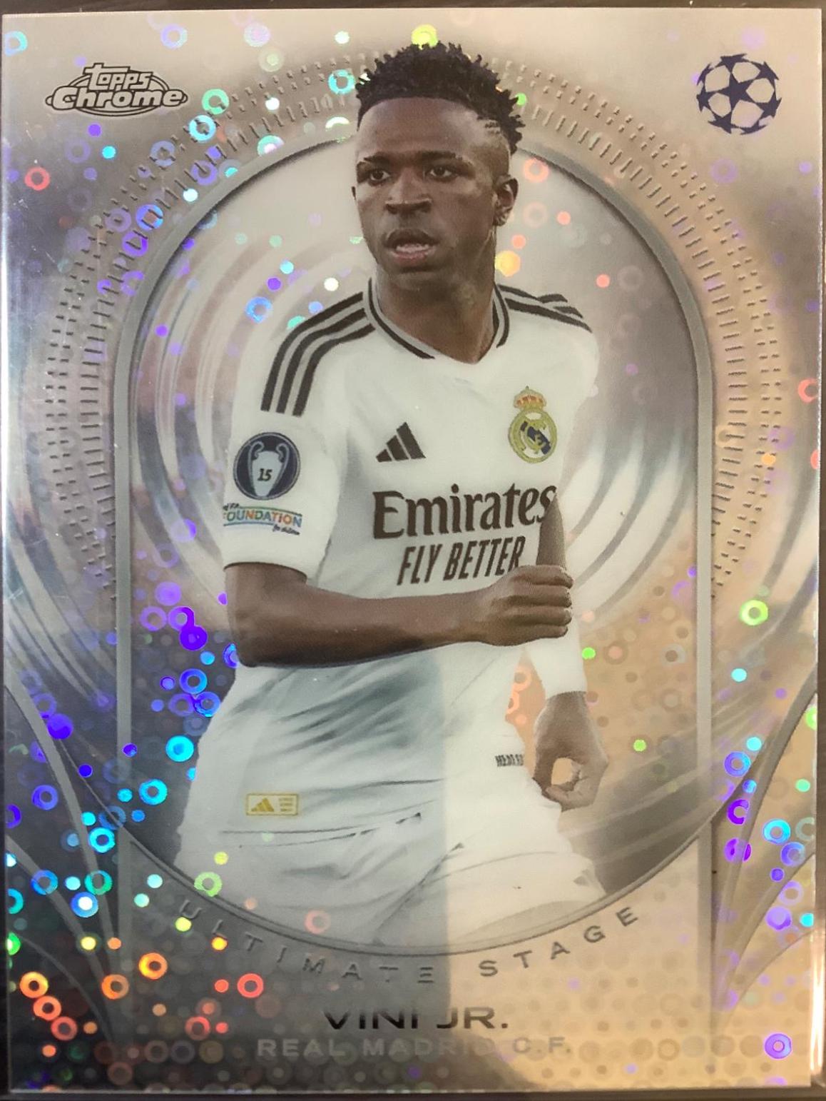 Vini Jr #USC-43 Soccer Cards 2024 Topps Chrome UEFA Club Ultimate Stage