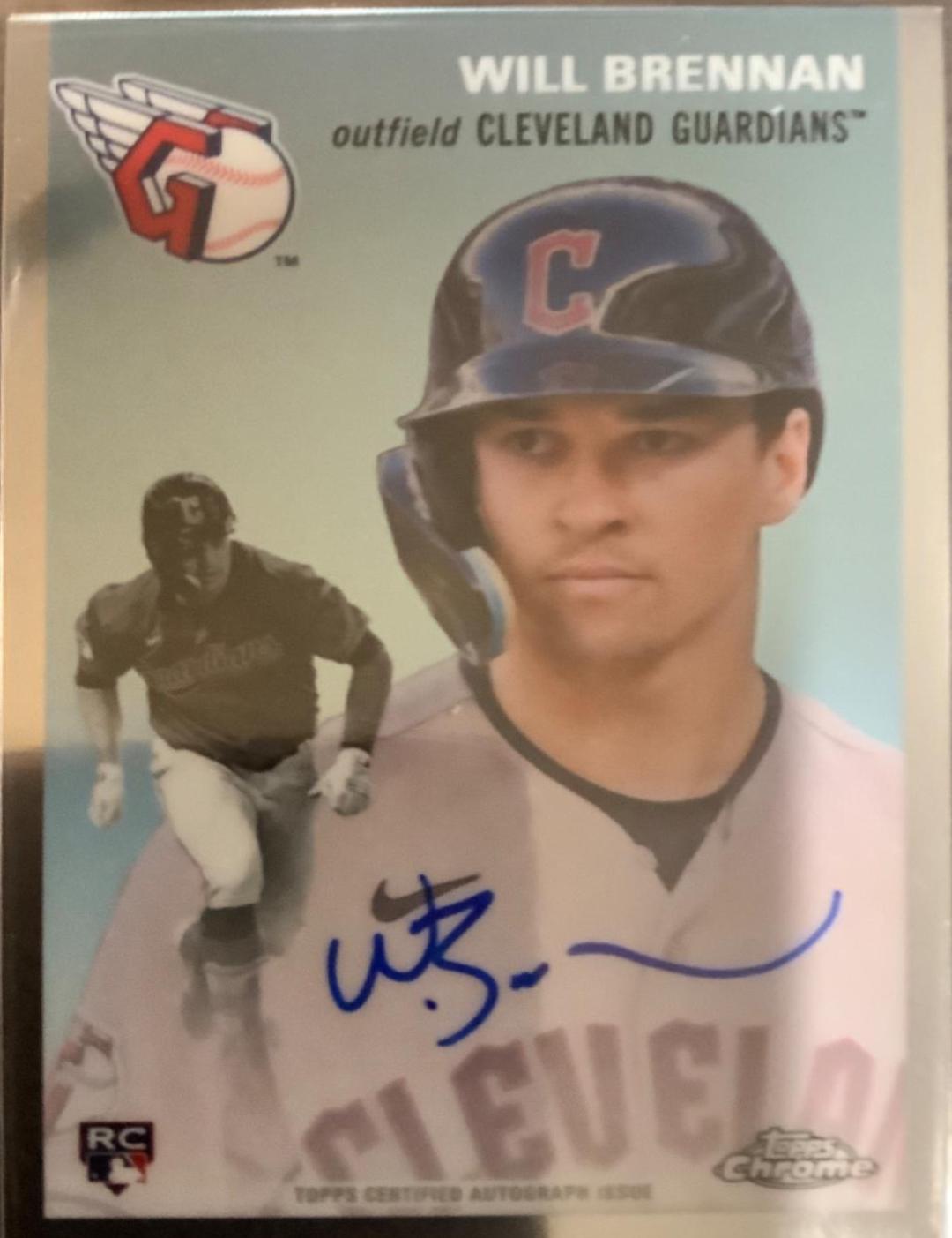 Will Brennan #COA-WBR Baseball Cards 2023 Topps Chrome Platinum Anniversary Autograph