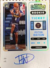 Peyton Watson [Autograph Stub Ticket] #107 Prices | 2022 Panini 