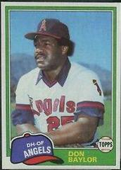 Don Baylor #580 Baseball Cards 1981 Topps Prices