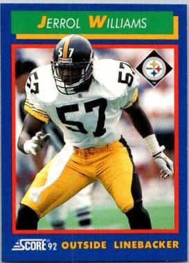Jerrol Williams #24 Football Cards 1992 Panini Score