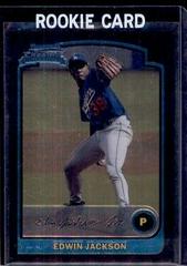 Edwin Jackson [Blue Refractor] #237 Baseball Cards 2003 Bowman Chrome Prices