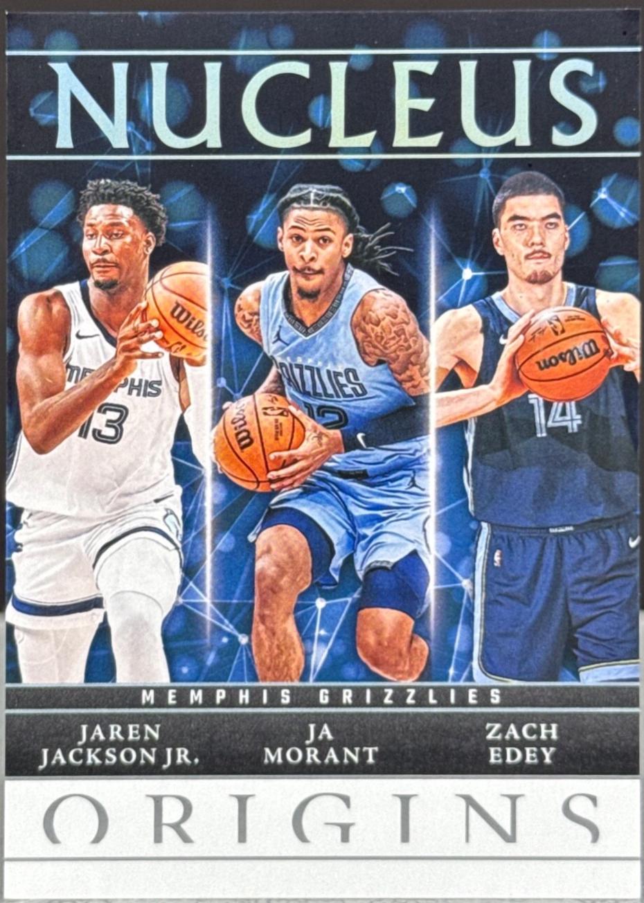 Zach Edey / Ja Morant / Jaren Jackson Jr. #6 Basketball Cards 2024 Panini Origins Nucleus