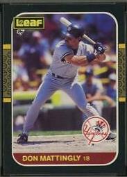 Don Mattingly #150 Baseball Cards 1987 Leaf
