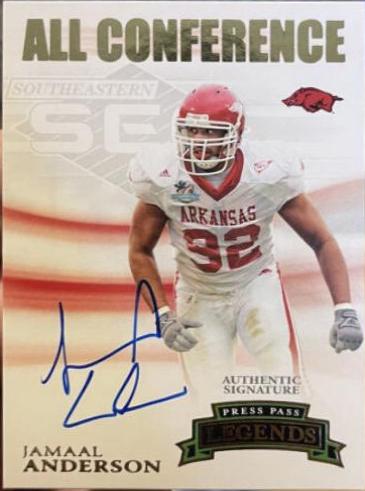 Jamaal Anderson #AC-JA Football Cards 2007 Press Pass Legends All Conference Autographs