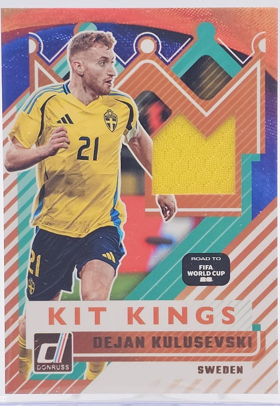 Dejan Kulusevski #9 2025 Panini Donruss Road To FIFA Kit Kings