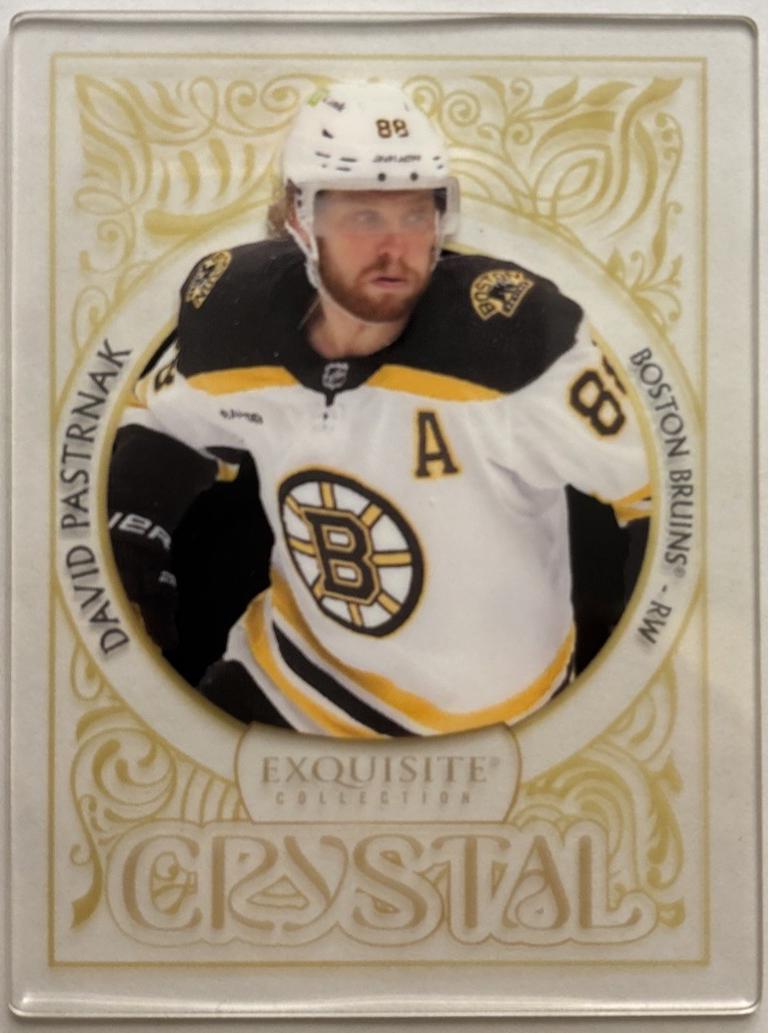 David Pastrnak #EC-1 2024-25 Upper Deck Ice Hockey Exquisite Collection Crystal