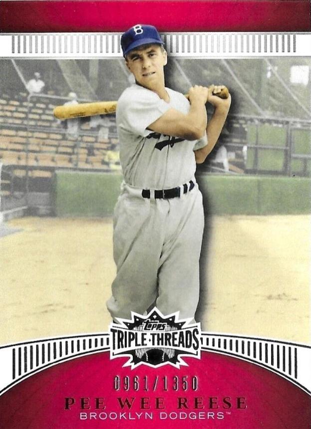 Pee Wee Reese #66 Baseball Cards 2010 Topps Triple Threads