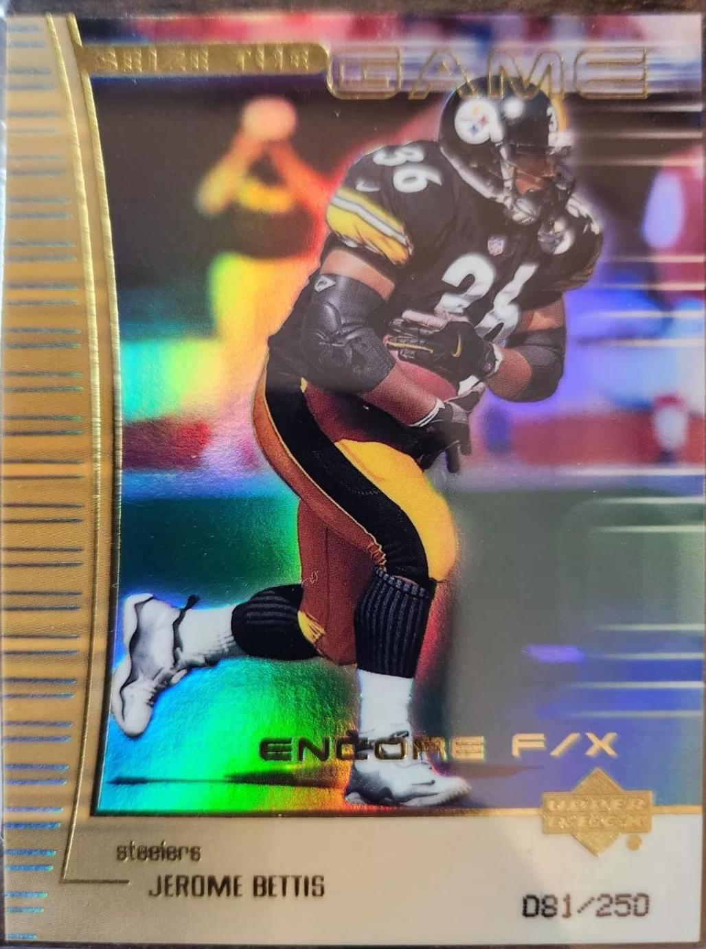Jerome Bettis #SG13 Football Cards 1999 Upper Deck Encore Seize the Game