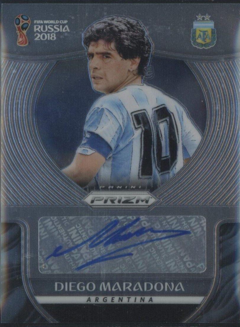 Diego Maradona #S-DM Soccer Cards 2018 Panini Prizm World Cup Signatures